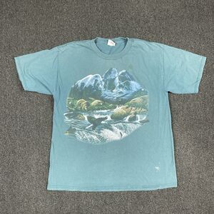 Wild Gear Nature Eagle Men’s T Shirt Short Sleeve Bear Mountains Size XL